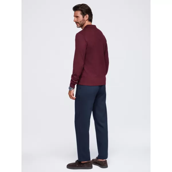  Pánská triko s límečkem OMBRE OM-POLS-0151 BURGUNDY 