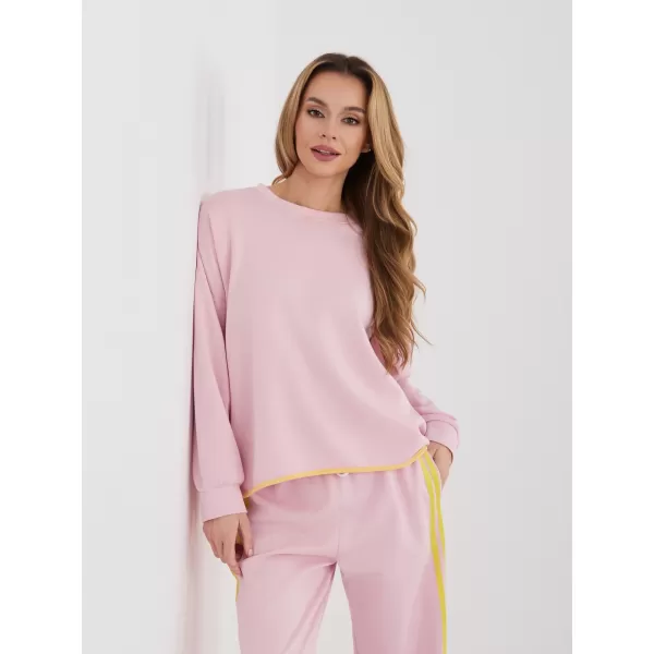  Dámská tepláková souprava RUE PARIS IT-KMPL-22216.72 BRIGHT PINK 