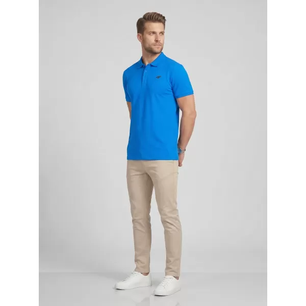  Pánské triko s límečkem 4F 4FWMM00TPTSM0770 BLUE 