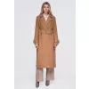 Dámský kabát OMBRE OW-CT-E0006 CAMEL