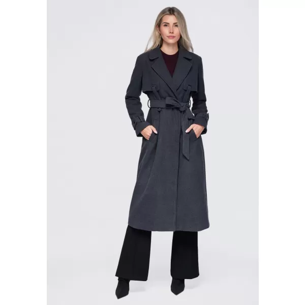  Dámský kabát OMBRE OW-CT-E0005 DARK GREY 