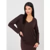 Dámské triko RUE PARIS RV-BZ-A1092.47 DARK BROWN