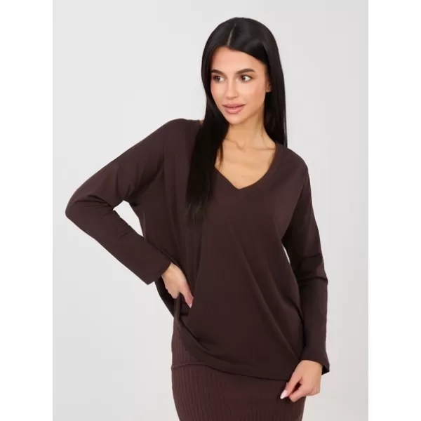  Dámské triko RUE PARIS RV-BZ-A1092.47 DARK BROWN 