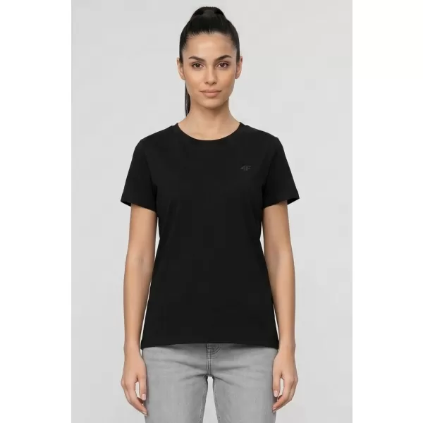  Dámské triko 4F 4FWAW25TTSHF2350 DEEP BLACK 