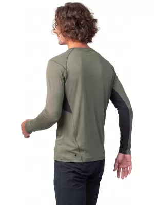 Pánské triko HANNAH TARAN L/S TEA LEAF/ANTHRACITE