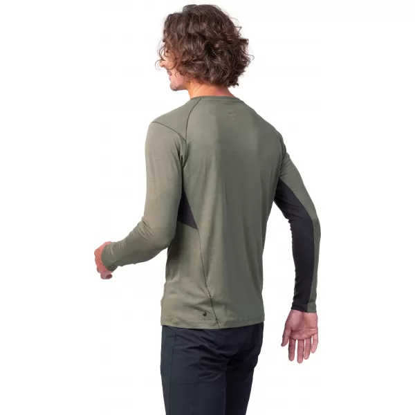  Pánské triko HANNAH TARAN L/S TEA LEAF/ANTHRACITE 