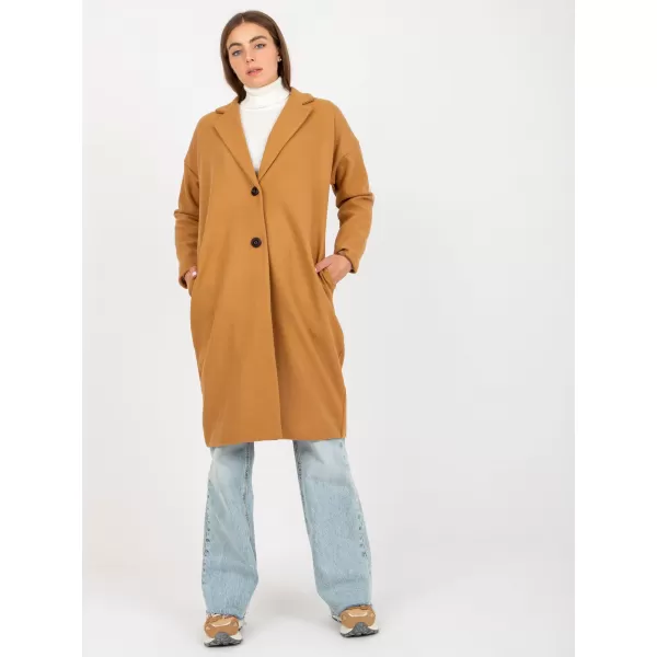  Dámský kabát OCH BELLA TW-PL-BI-7298-1.15 CAMEL 
