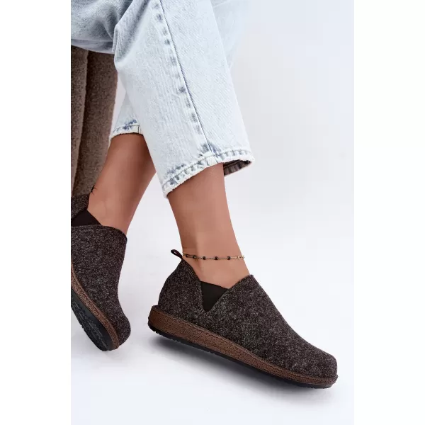  Dámské bačkory INBLU NL000013 DARK BROWN 