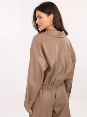 Dámská bunda RUE PARIS IT-KR-FL9707.34 DARK BEIGE