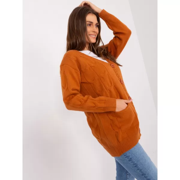  Dámský svetr WOOL FASHION ITALIA AT-SW-2241.36P LIGHT BROWN 