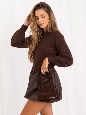 Dámský svetr ITALY MODA IR-SW-AC-19702.14 BROWN