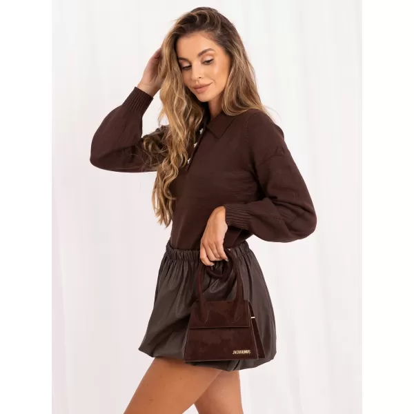  Dámský svetr ITALY MODA IR-SW-AC-19702.14 BROWN 