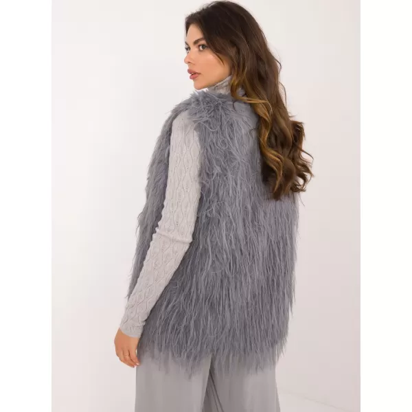  Dámská vesta WOOL FASHION ITALIA AT-KZ-2349-1.21 DARK GREY 