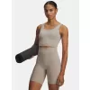Dámské tílko UNDER ARMOUR MERIDIAN FITTED CROP TANK 1379153-203 HNĚDÁ