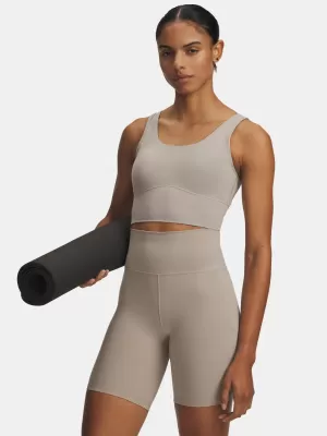 Dámské tílko UNDER ARMOUR MERIDIAN FITTED CROP TANK 1379153-203 HNĚDÁ