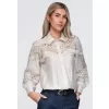 Dámská košile OMBRE OW-SH-E0075 BEIGE