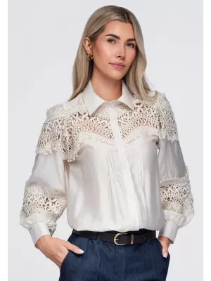 Dámská košile OMBRE OW-SH-E0075 BEIGE