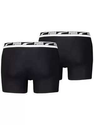 Pánské boxerky PUMA MEN EVERYDAY MULTI LOGO BOXER 2P 93832501 BLACK
