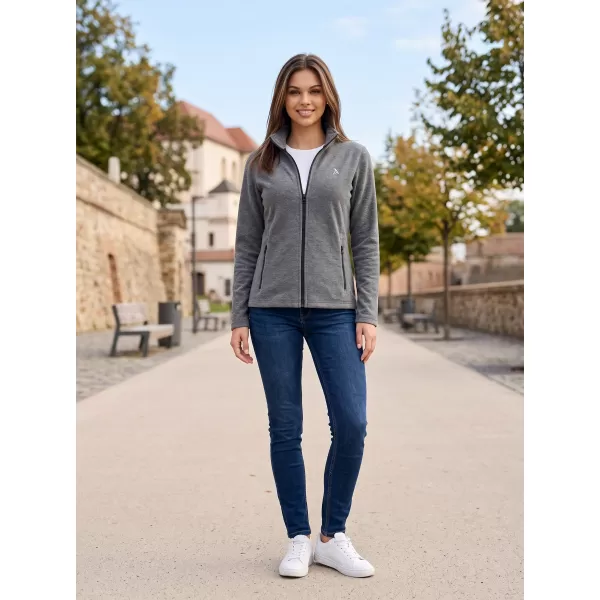  Dámská fleece mikina ALTISPORT ALW002853 ČERNÝ MELÍR 