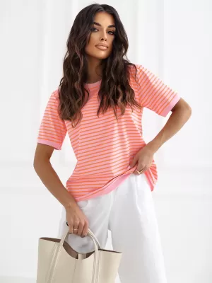 Dámské tričko RUE PARIS IT-TS-20881.85 DARK PINK