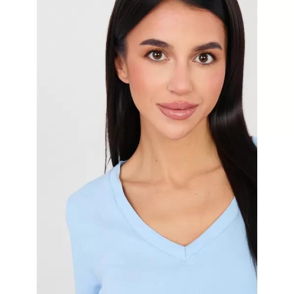  Dámské tričko RUE PARIS RV-TS-A1095.33 LIGHT BLUE 
