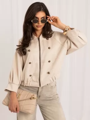 Dámská bunda ITALY MODA MI-KR-3546.65 LIGHT BEIGE