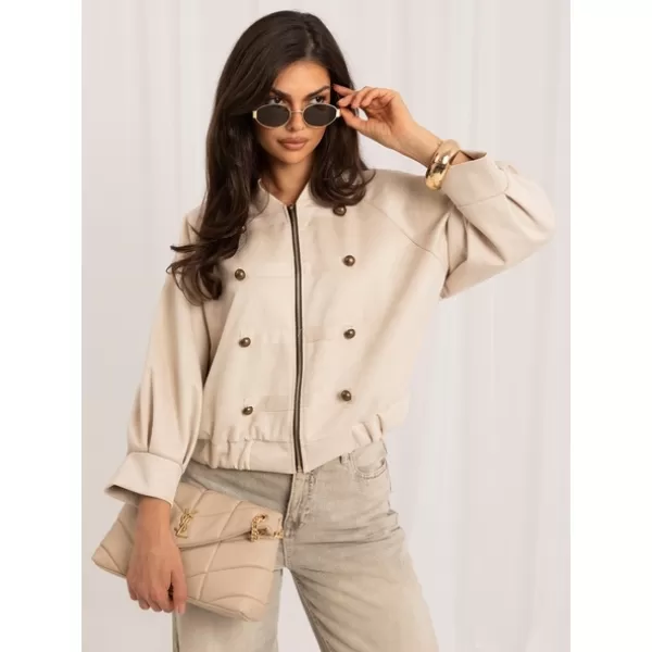  Dámská bunda ITALY MODA MI-KR-3546.65 LIGHT BEIGE 