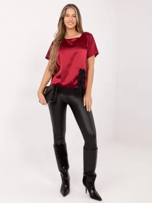 Dámská halenka ITALY MODA MI-BZ-3297.28 BURGUNDY