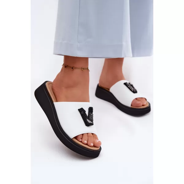  Dámské pantofle VINCEZA 66950 WHITE 