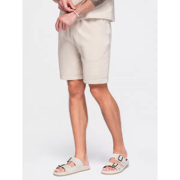  Pánské kraťasy OMBRE OM-SRCS-0207 CREAM 