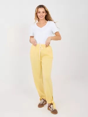 Dámské kalhoty ITALY MODA MI-SP-P6845.68 BRIGHT YELLOW
