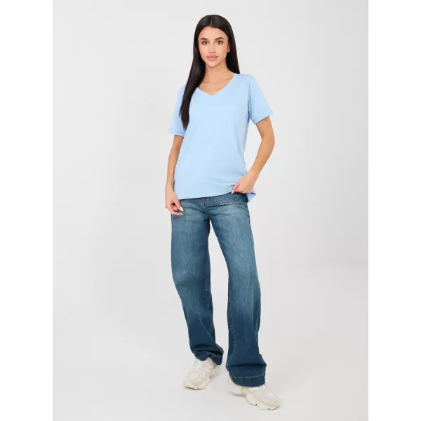  Dámské tričko RUE PARIS RV-TS-A1094.45 LIGHT BLUE 