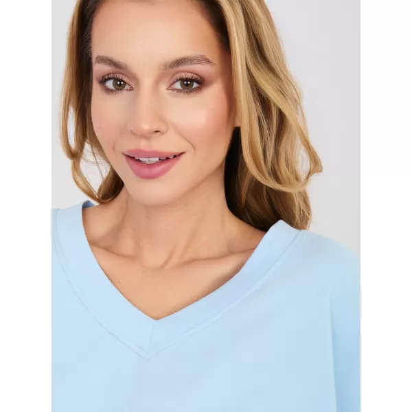  Dámská halenka RUE PARIS RV-BZ-A1186.89 LIGHT BLUE 