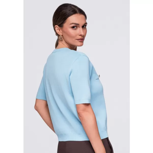  Dámská halenka OMBRE OW-TS-E0084 BLUE 