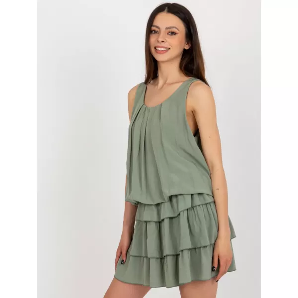  Dámské šaty OCH BELLA TW-SK-BI-8139.44 KHAKI 
