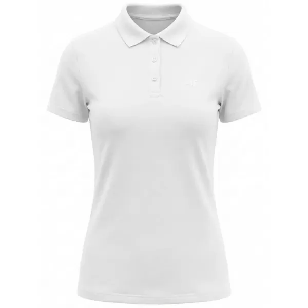  Dámské triko s límečkem 4F 4FWMM00TPTSF0768 WHITE 