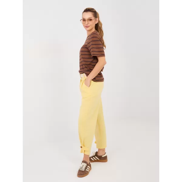  Dámské kalhoty ITALY MODA MI-SP-P6224.71 BRIGHT YELLOW 