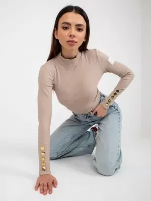 Dámská halenka OCH BELLA TW-BZ-OB-009.28 DARK BEIGE