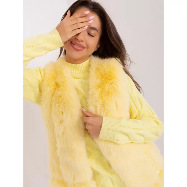  Dámská vesta WOOL FASHION ITALIA AT-KZ-2368.00P BRIGHT YELLOW 