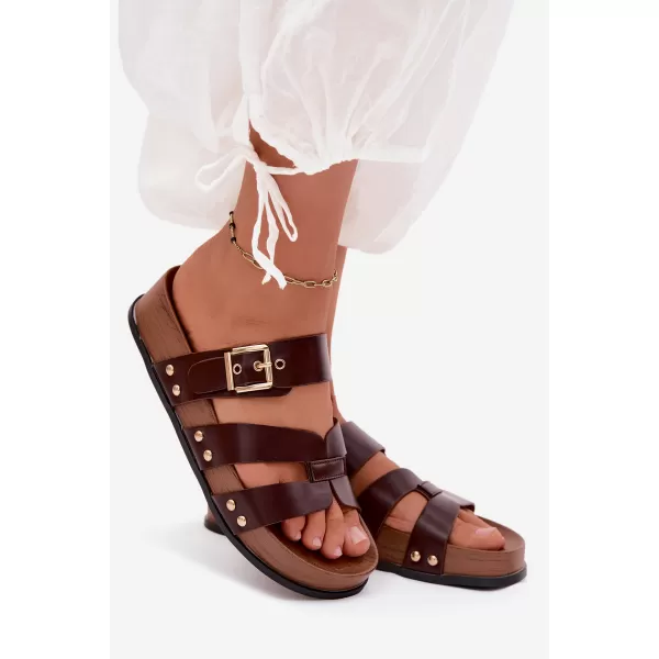  Dámské pantofle BOTO 22-382 BROWN 