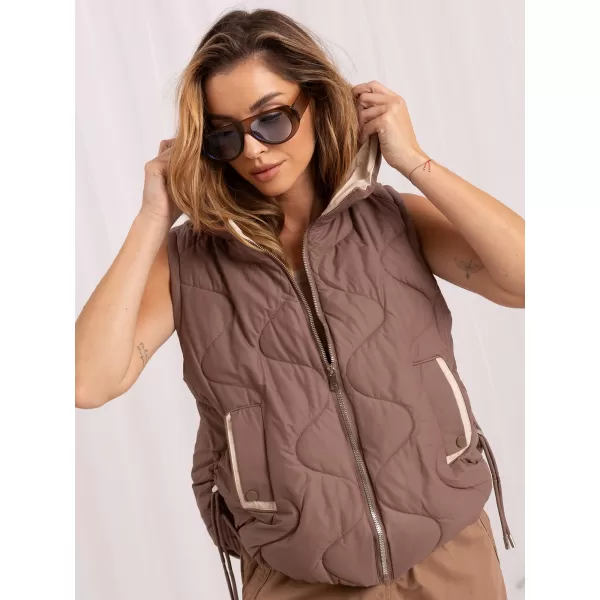 Dámská vesta FACTORY PRICE MBM-KZ-2302.27 BROWN 