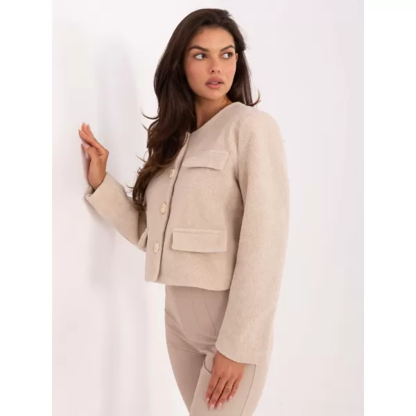  Dámská bunda RUE PARIS IT-KR-FL9586.64 LIGHT BEIGE 