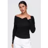 Dámská halenka OMBRE OW-TS-E0088 BLACK