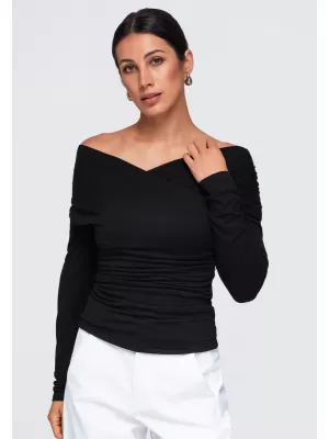 Dámská halenka OMBRE OW-TS-E0088 BLACK