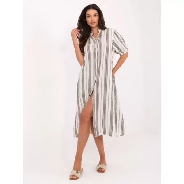  Dámské šaty OCH BELLA TW-SK-BI-2451.84 WHITE-BLACK 