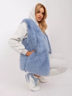 Dámská vesta WOOL FASHION ITALIA AT-KZ-2368.00P BLUE