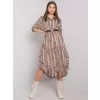 Dámské šaty OCH BELLA TW-SK-BI-32556-1.62P BLACK AND BEIGE
