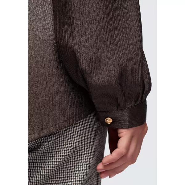  Dámská košile OMBRE OW-SH-E0071 BROWN 