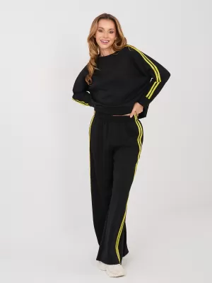 Dámská tepláková souprava RUE PARIS IT-KMPL-21772.12 BLACK