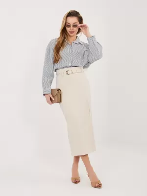 Dámská sukně RUE PARIS IT-SD-FL7393-1.16 LIGHT BEIGE